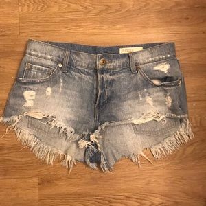 Denim mini shorts